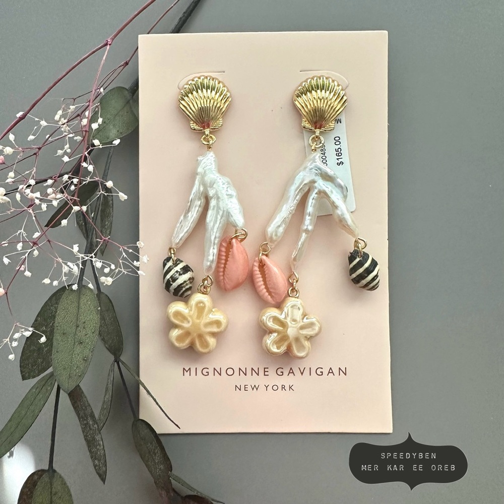 MIGNONNE GAVIGAN Avra Beachy Chandelier earrings NWT